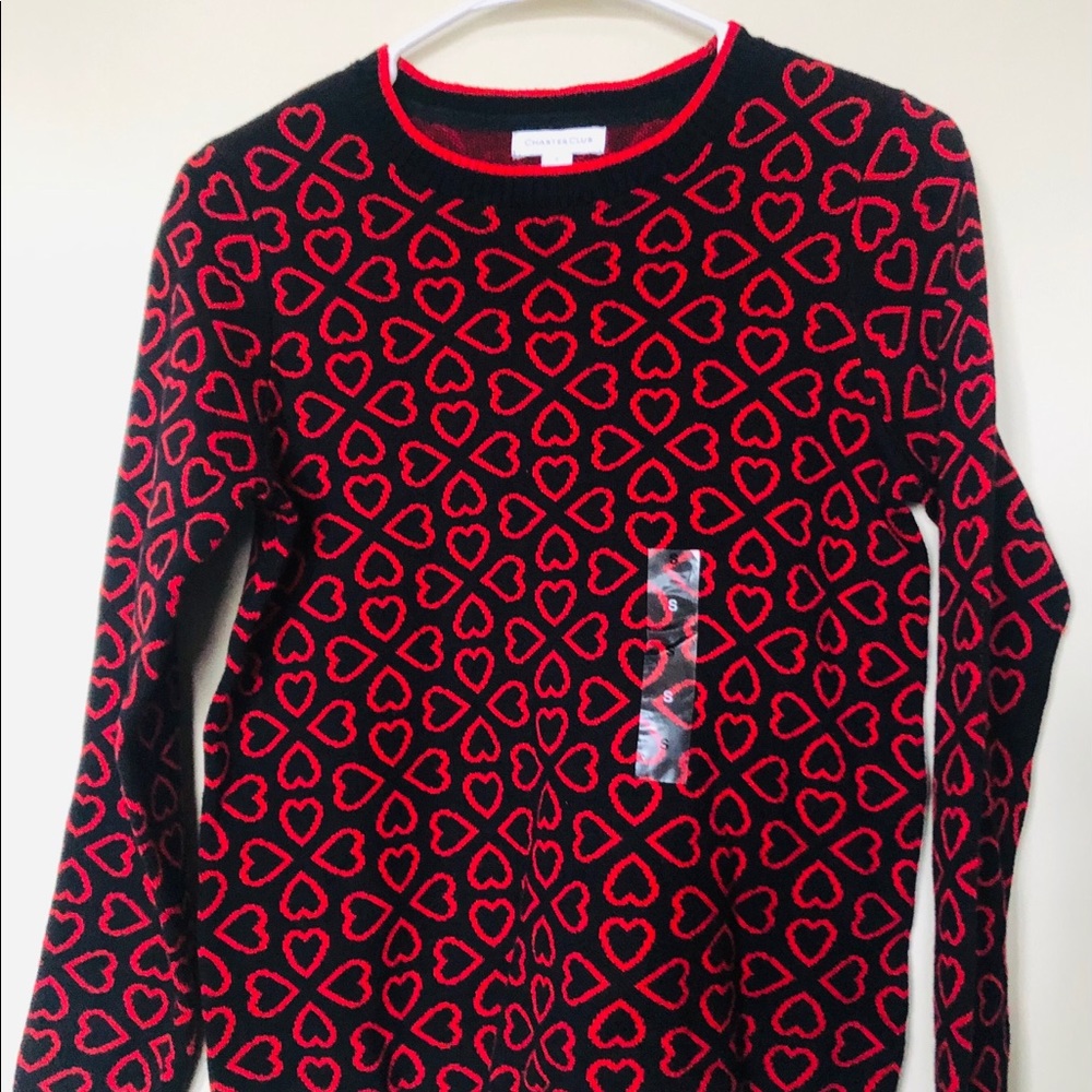 Charter Club Red Pullover Sweater Crew Neck Small